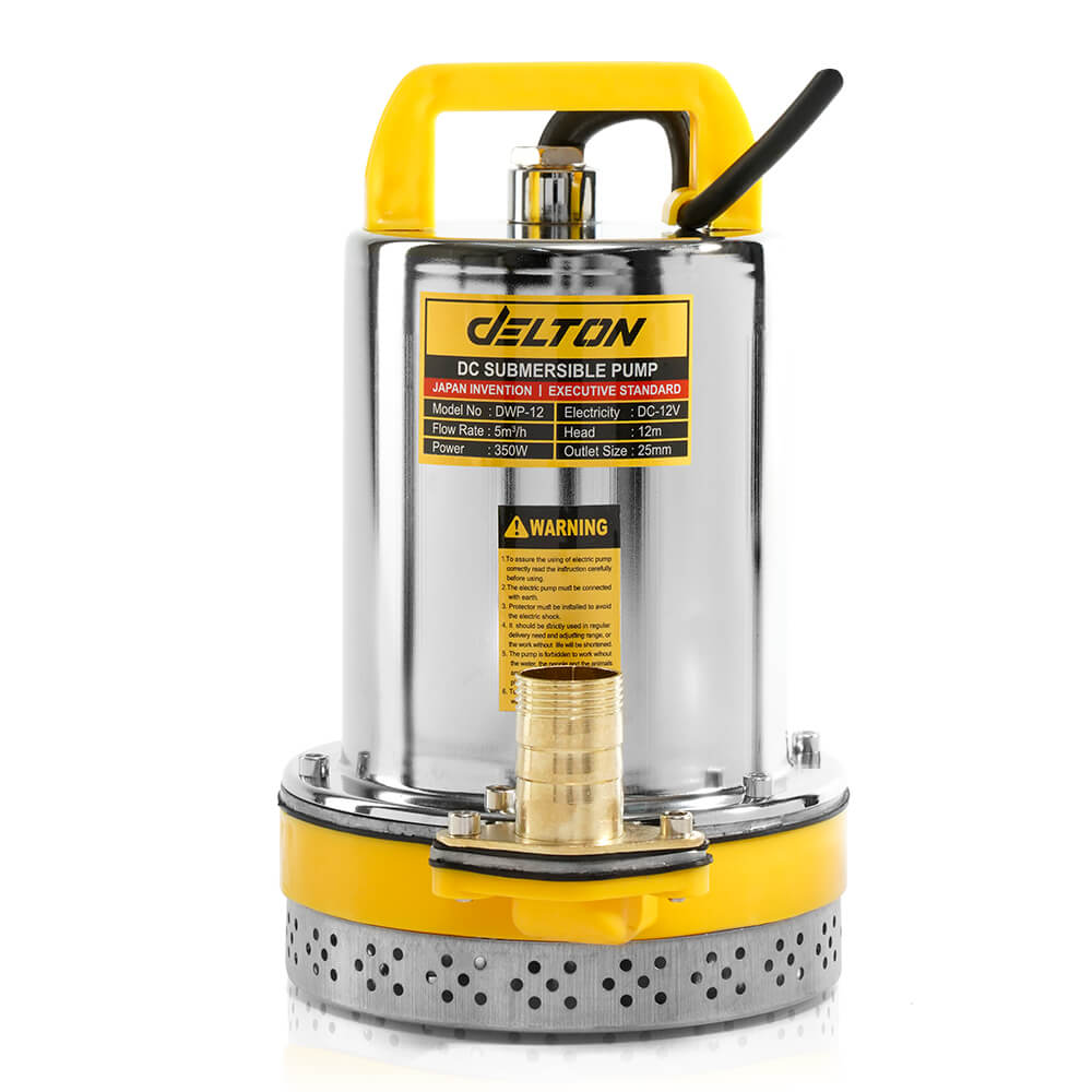 ปั๊มจุ่มโซล่าเซลล์ DELTON รุ่น DWP-12 ขนาด 1 นิ้ว 12V 350W